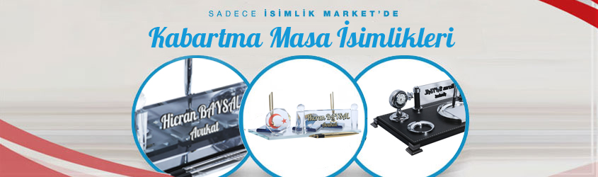 Lazer Kabartma Masa İsimlik